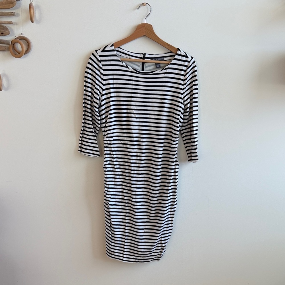 Striped Black and White Maternity Dress (Pea in the Pod)